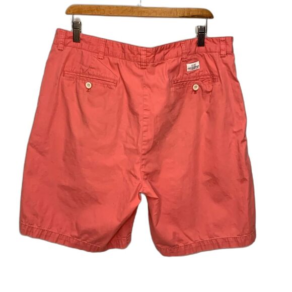 Vineyard Vines Jetty Red Cotton Classic Flat Front Chino Club Shorts Size 38 - Picture 3 of 12